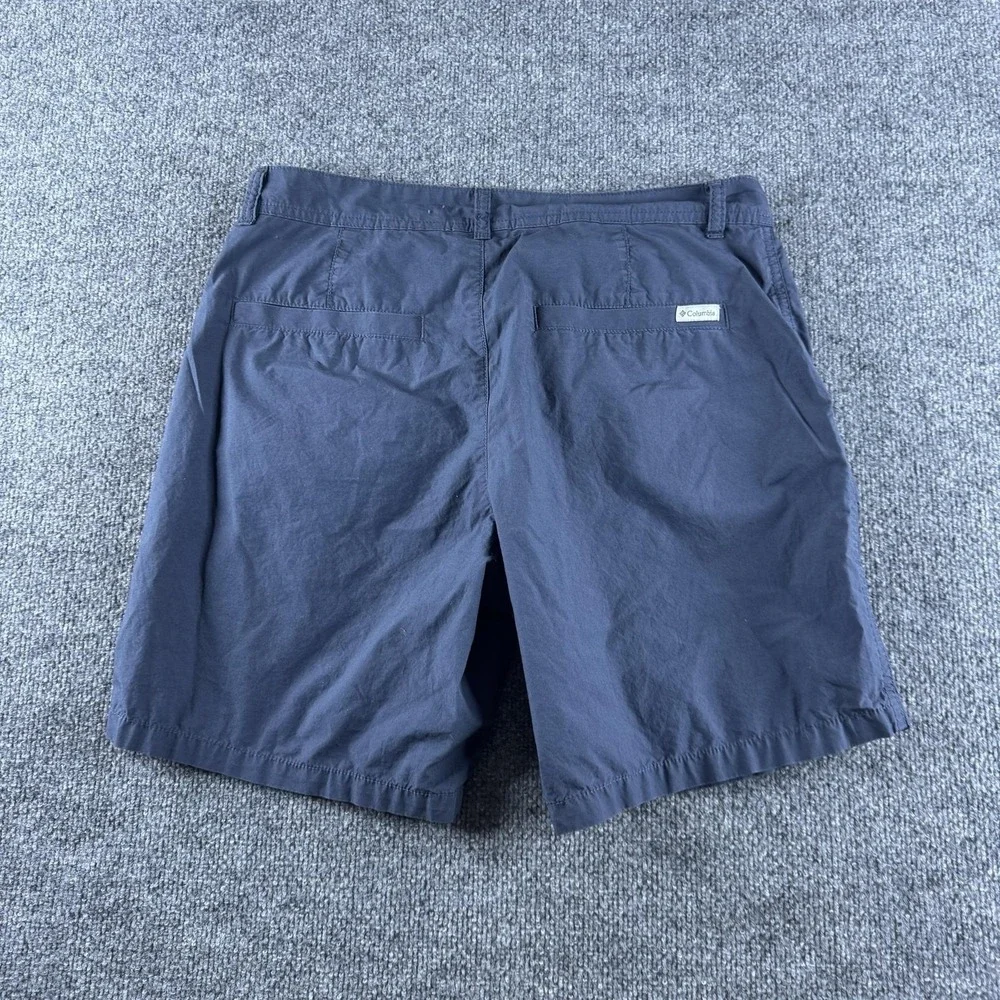 Columbia Shorts Mens 32 Gray Chino Cotton Canvas Lined Pockets Summer Outdoor